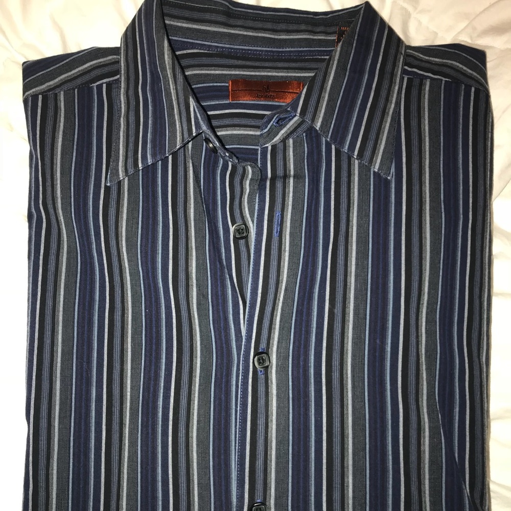 Long sleeve striped button down shirt